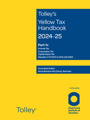 cover image of Tolley's Yellow Tax Handbook